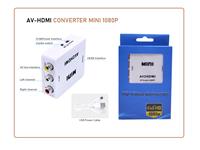 RCA to HDMI Converter Mini 1080P, No Drivers Required, Portable, Flexible, Plug & Play, AUDIO Synchronisation with Video, Supports 1920 X1080@60HZ. [AV-HDMI CONVERTER MINI 1080P]