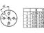 Circular Connector M12 A COD Cable Female Striaght. 5 Pole Screw Term 6mm Cable Entry Ring Shield IP67 [99-1436-814-05]