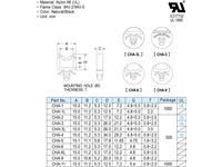 Cable / Wire Mount - Nylon - 4,8mm Snap-In 10 x11mm Rectangle Opening [CHA-2]