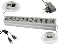 USB 10 PORT HUB,HOT SWAPPABLE PLUG & PLAY . DATA TRANSFER UP TO 480 MBPS,SUPPORTS WINDOWS VISTA /98SE/ME/2000/XP/VISTA WIN7.0 AND MAC OS 8.6 & ABOVE INCLUDES 5V 1A PSU [HUB 10 PORT #TT]
