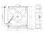 Fan 120 x 120 x 38mm 48VDC Dual Ball Bearing AF=101.3(CFM) 2400RPM 0.09A 39.1DBA Jamicon [FANDC048120-38]