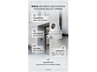 Hikvision Junction Box for Dome(Bullet) Camera, White, Aluminium alloy material; 100x43.2x129mm, 320g [HKV DS-1280ZJ-XS]
