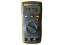 PALM-SIZED COMPACT DIGITAL MULTIMETER , MEASURES 600VAC/DC , 10A AC/DC , 40M RESISTANCE, DIODE , 1000uF CAPACITANCE,  DATAS HOLD 6000 COUNTS , 100KHz FREQ & DUTY CYCLE , BACKLIGHT 142X69X28mm [FLUKE 107]