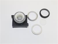 Push Button Actuator Switch Illuminated Momentary • White Flush Lens • White 30mm Bezel [P301MWW]