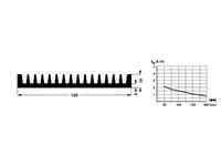 Extruded Heatsink 160mm x 19mm x 75mm Black Anodised 1,5K/W [SK417-75SA]