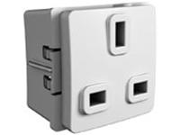 13 Amp British Unswitched Socket Outlet Module (White) [V204WT]