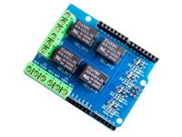COMPATIBLE WITH ARDUINO UNO.  4 CHANNEL RELAY SHIELD [HKD 4 CHANNEL RELAY SHIELD]
