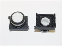 Push Button Actuator Switch Illuminated Latching • White Flush Lens • Black 30mm Bezel [P301LW]