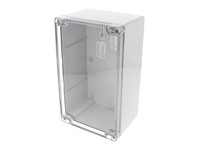 Polycarb Enclosure 200 x 120 x 90mm Clear Lid Grey Body IP66 [1554U2GYCL]