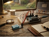 DHT11 Temperature and Humidity Sensor on PCB with Leads [BDD TEMP+HUMD SNSR DHT11 ON PCB]