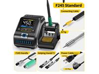 FNIRSI DWS200 245 200W Precision Digital Soldering Station Kit With One FNIRSI 245B SOLDER IRON TIP and 2 Helping Hands. 100-240V Voltage Input. 3 Pre-Set Temperature Storage. 100 TO 450 Degrees Celcius Range. Full-Colour 2.4 Inch Display [FNIRSI DWS200-245 SOLDER STATION]