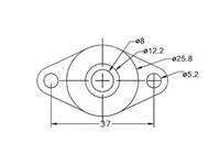 8mm Inner Diameter Pillow Block Flange Bearing KFL08 [HKD PILLOW BLOCK BEARING KFL08]