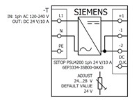 SITOP PSU4200 1AC 24 V/10 A Stabilized Power Supply PSU4200 Input: 120/240 V AC Output: 24 V DC/ 10 A [6EP3334-3SB00-0AX0]