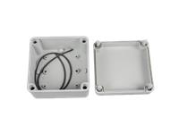 Plastic Waterproof ABS Enclosure, 290g, Rated IP65, Size :125x125x90 mm, 3mm Body Thickness, Impact Strength Rating IK07, Box Body and Cover Fixed with Plastic Screws, Silicone Foam Seal, Internal Lug for Circuit Board or DIN Rail Track. [XY-ENC WPP1-12-02 PS]
