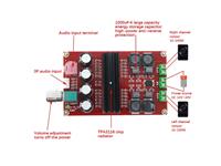 XH-M190 2X100W TPA3116D2 Dual Channel Digital Audio Amplifier Board 12-24V [BMT XH-M190 TP3116D2 2X100W AMP]