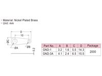 Ground Terminal 2 Eyes D1=4,1mm D2=2,4mm [GND-3A]