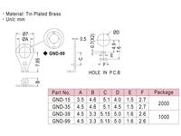 Ground Terminal 1 Eye to PCB D=3,5mm [GND-15]