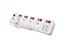 ELLIES MULTIPLUG ADAPTOR 6WAY WITH ILLUMINATED SWITCHES 4X16A 2X5A SOCKETS 0.4M CORD [ELLIES FEMS5IC]