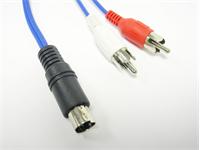 PATCHC CORD S-VIDEO TO 2RCA PLUG 2M [PATCHC SV-2RCAPL]