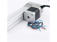 Stepper Motor Linear Actuator. Stroke 300mm. Speed 8mm/S. LOAD 700N. Installation Size (Retracted) 405mm. Voltage 12 – 24VDC. Protection Grade IP43 [LKT STEPPER ACTUATOR 300MM 700N]