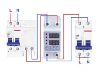 40A DIN RAIL Adjustable Over Voltage/Under Voltage Protector. Under Voltage:140V-210V (Default:170). Over Voltage:240V-300V (Default : 270V) [BMT D/R 40A OVER/UNDER VOLT PROT]
