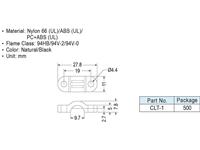 Cable Saddle for 9,7mm Cable 27,8mm Wide [CLT-1]