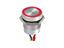 Apem Piezo Switch 16mm N/O Pulse 24VAC/DC 200MA Natural Anodised Flying Lead Ring LED Red/Green 24VDC [PBAR1AF0000K2A]