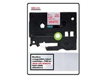 Brother Compatible Label Cartridge, TZE in Red on White Tape 9mm (8metres), AZE-222 = BRH TZE 222 [AZE-222]