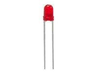 LED DIFF DOME 3MM RED BRIGHT 8MCD [L-934ID]