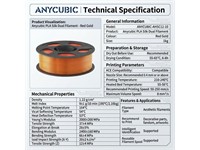 Anycubic PLA Silk Dual Filament 1.75mm 1KG Red/Gold [ANYCUBIC-AHSC12-10]
