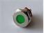 VANDAL RESIST PILOT LAMP 16mm FLAT  GREEN DOT LED 220V AC/DC 15mA- IP67 -  NICKEL PLATED BRASS [AVL16F-NDG220]