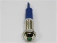 LED INDICATOR 6mm CONVEX PANEL MOUNT GREEN 12V AC/DC 20mA IP65. [AVL6D-NDG12]
