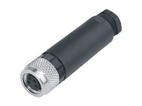 Circular Connector M8 Cable Female Straight, 4 Pole SCW Lock Screw Terminal 5,0mm Cable Entry IP67 [99-3376-100-04]