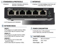 TP-LINK 5 Port 10/100/1000Mbps Desktop Switch with 4 Port PoE, Auto MDI/MDIX, (99.8x98x25mm), Unmanaged [TP-LINK SG1005P]
