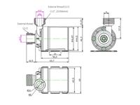 Solar Heat Water Pump Black. Inlet/Outlet: 1/2" Male Thread-12VDC/24V DC-1000mA Max.22W. Flow Rate: 800 L/H [BDD 12V SOLAR HEAT WATER PUMP BK]