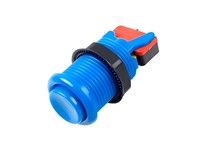 28mm American Style Arcade Machine Push Button with Micro Switch Blue. Generic Happ-Style Arcade Push Butto [ALX ARCADE PUSH BUTTON BLUE]