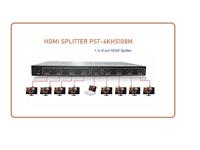 8 Port HDMI High Speed Splitter 4K, Metal. 1 Input Eight Outputs, High Quality Ultra HDTV Resolution, Support 3D, Includes Power Adapter. [HDMI SPLITTER PST-4KHS108M]