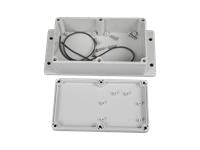 Plastic Waterproof ABS Enclosure, 240g, Rated IP65, Size : 158x90x60 mm, 3mm Body Thickness, Impact Strength Rating IK07, Box Body and Cover Fixed with 4X Stainless Screws, Silicone Rubber Seal, Internal Lug for Circuit Board or DIN Rail Track. [XY-ENC WPP13-01 MSF]