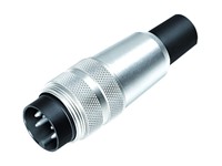 19 Way Male Cable Connector With IP40 60V 3A Screw Locking And Solder Termination cable outlet 6~7.8MM [09-0343-02-19]