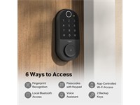 Tp-link Tapo Smart WiFi Door Lock , Fingerprint:100 , Access Code:200 , Protocol:TCP/IP/ICMP/DNS , 10000mah Rechargeable Lithium-ion Batt , Deadbolt , Type-c 5v 2a , Google Assistand , Bluetooth , Amazon Alexa , I/P:100~240vac , Ip65 (Ext Assembly) [TP-LINK TAPO DL110]