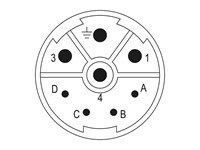 Circular Connector M23 Power Male Crimp Insert 8 Pole(4+3+PE) for 4x1mm/4x2mm Contacts - 8/28A @ 300/500VAC MAX. [7084943121]