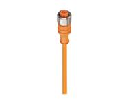 CORDSET M12 A COD FEMALE STRAIGHT 4 POLE - SINGLE END - 5M PVC CABLE IP67/69K HEXAGON SCREW IN STAINLESS STEEL (28336) [PRKT4-07/5M]