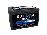 BLUENOVA LITHIUM IRON PHOSPHATE (LiFePO4) RECHARGEABLE BATTERY,OPV RANGE:11.6V~14.4VDC ,OVER-CURRENT PROT:25A ,OVER VOLTAGE CUT-OUT:15.6V,UNDER-VLTG CUT-OUT:10.0V,CHARGE CURRENT:11A CONTINUOUS,BMS,EFFICIENCY 96-99%@C1 ,(151x99x100mm) ,IP56,1.5Kg [BATT 13V11 LI-ION BLN]