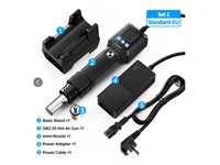 Smart PID-Controlled Hot Air Rework Tool with 550 W Power, Adjustable 100 – 450 °C TEMP, 20 Airflow Levels, LCD Display, Magnetic Standby and Presets for Quick Soldering and Repair. [FNIRSI SAG-55 ADJ HOT AIR GUN]