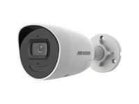 Hikvision AcuSense Strobe Light and Audible Warning Fixed Mini Bullet Network Camera, 2MP, H.265/H.265+/H.264+/H.264, 25fps (1920 × 1080, 1280 × 720), 2.8mm,  40m IR, 120dB WDR, Powered by Darkfighter,1 built-in microphone, 1 built-in speaker, [HKV DS-2CD2026G2-IU/SL (2.8MM)]