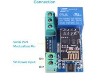 ESP8266 ESP-01 5V, The 5V WiFi Relay Module Carries a ESP8266 WIFI Module and Microcontroller. It will send the Serial Port instructions to the Cell Phone APP and implementation within the Local Area Network (LAN) for Wireless Relay Control. [HKD ESP8266 RELAY 1CH 5V 10A]