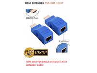 HDMI EXTENDER 30M (4K) #TT ,EXTENDS HDMI OVER SINGLE CAT5E/CAT6 RJ45 NETWORK CABLE, 3D AND 1080P SUPPORT , POWER ADAPTER NOT NEEDED.COMPLIANT WITH ALL HDMI BELOW - HDMI 1.4 [HDMI EXTENDER PST-30M HE30P]