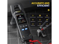 FNIRSI DMC-100 Digital Clamp Meter Multimeter 10 000 Counts, True RMS, 600A Curve Recording Rechargeable AMP Meter, Measures NCV, AC/DC Voltage Current, Continuity Capacitance Diode Resistance, Temperature [FNIRSI DMC-100 RMS AC/DC CLAMP]