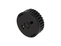 ABS Plastic Miniature Enclosure - Snap-Fit / Wall-Mount Round 45x20mm Vented IP30 - Black [1551V11BK]