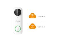 IMOU Video Door Bell 5MP, Night Vision:5M(16.5ft) Distance:2.0mm Fixed Lens, Two-Way Bi-Directional Talk, Built-In-Mic, Alarm Notification, Human Detection, Dual Band Wi-Fi: IEEE802.11b/g/n,2.4GHz & 5GHz, IMOU Life APP:iOS, Android , IP67 [IMOU DB61I-W-D4P]